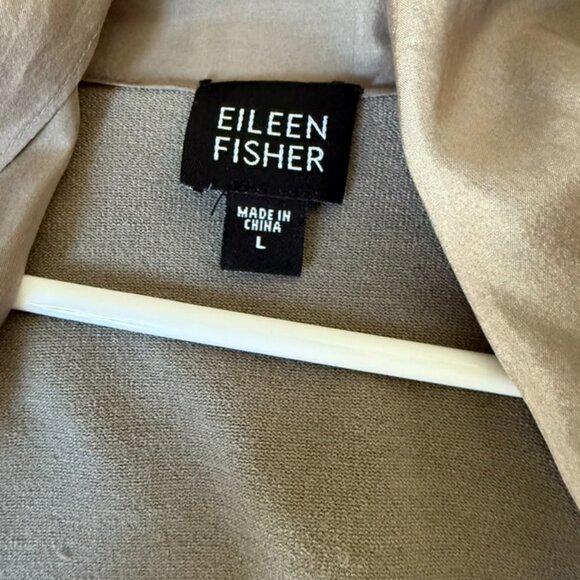Eileen Fisher silk sweater jacket LARGE like NEW - Picture 7 of 9